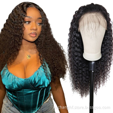 HF Wholesale 100% Hair Human Wig Raw Remy Virgin Natural Brazilian Human Hair Wigs Transparent Lace Frontal HD Lace Front Wig
